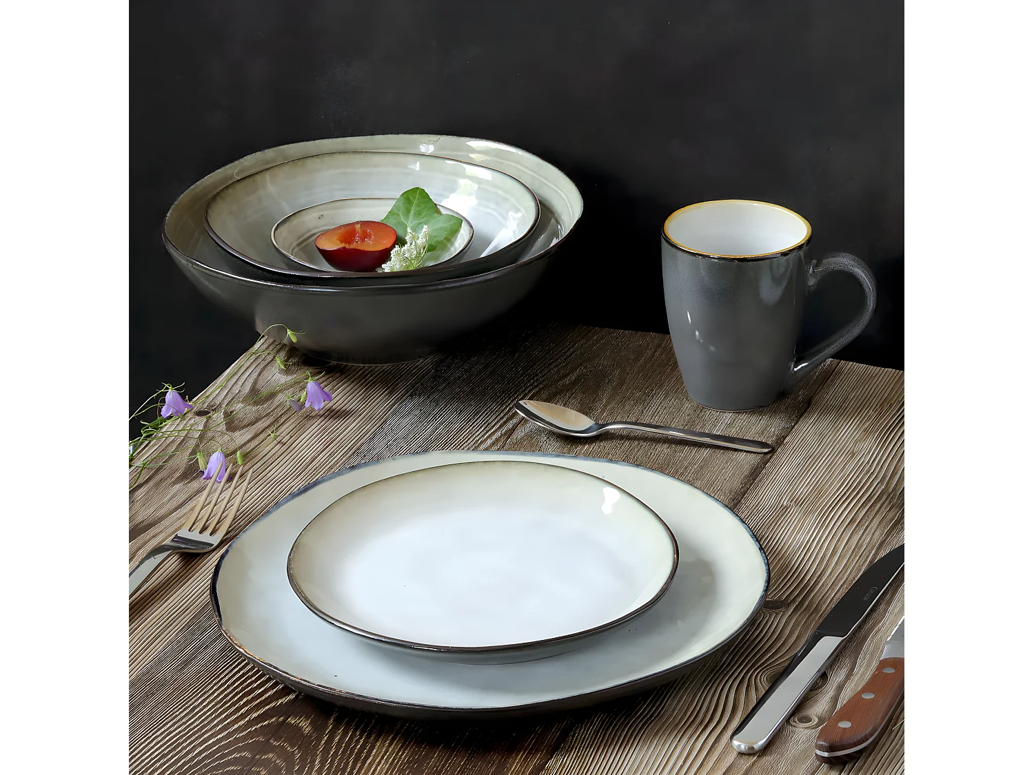 Shadow Nacre - Assiette dessert 20.5 cm (lot de 6)