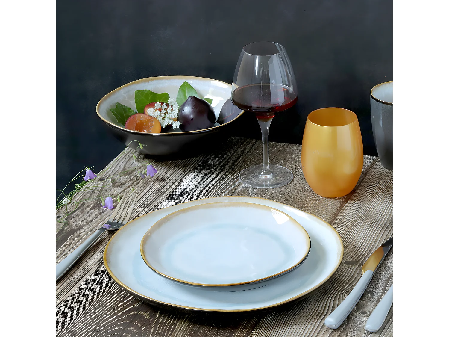 Shadow Aqua - Assiette creuse 19.5 cm (lot de 6)