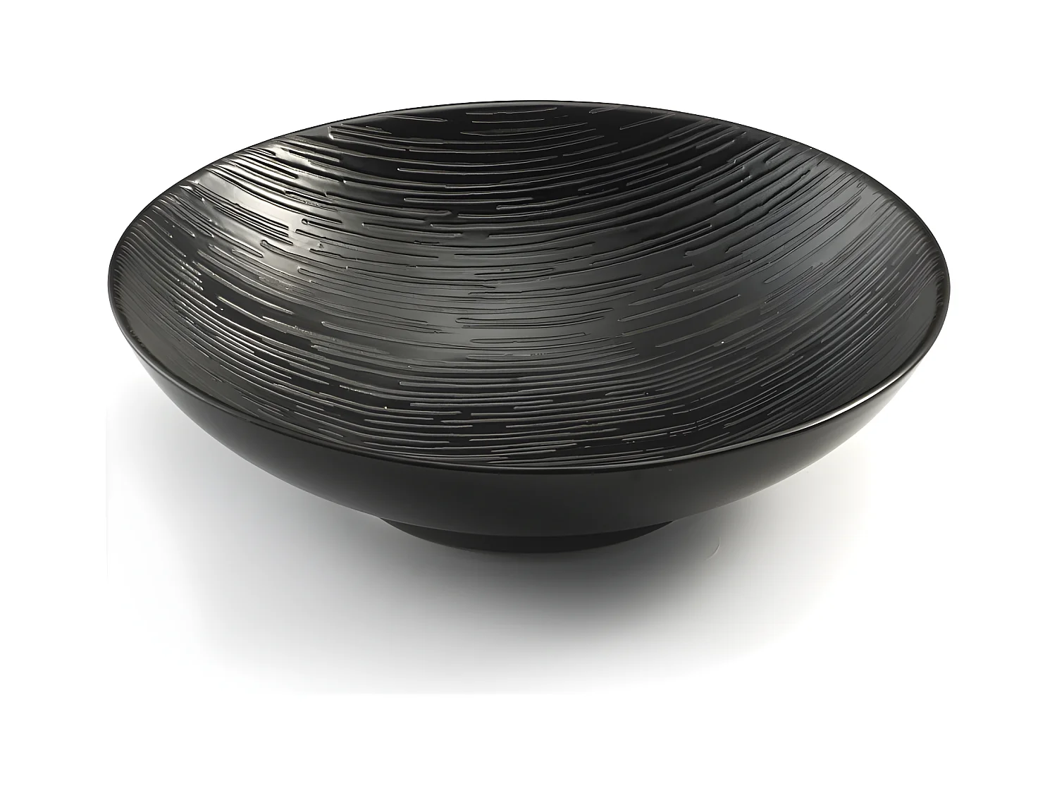 Magma Noir - Assiette salade et pâtes 19 cm (lot de 6)