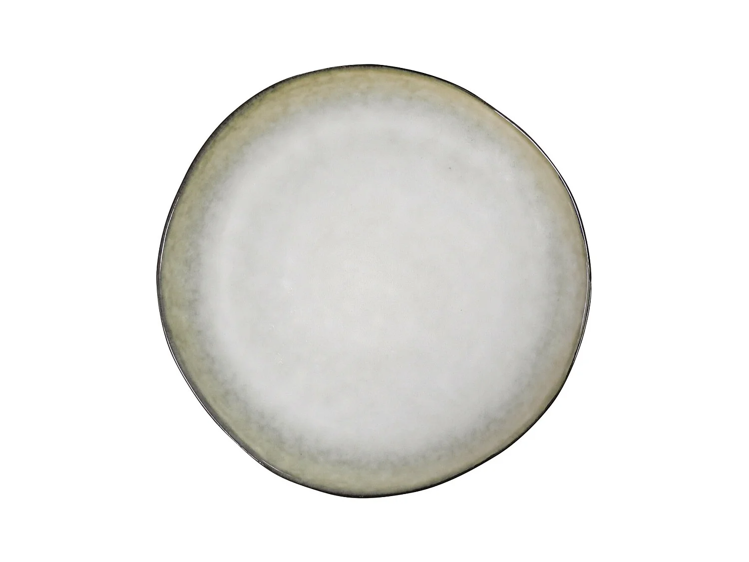 Flacher Teller Shadow Nacre 28 cm (Set von 6) - Reaktives Glasiertes Steingut - Braun