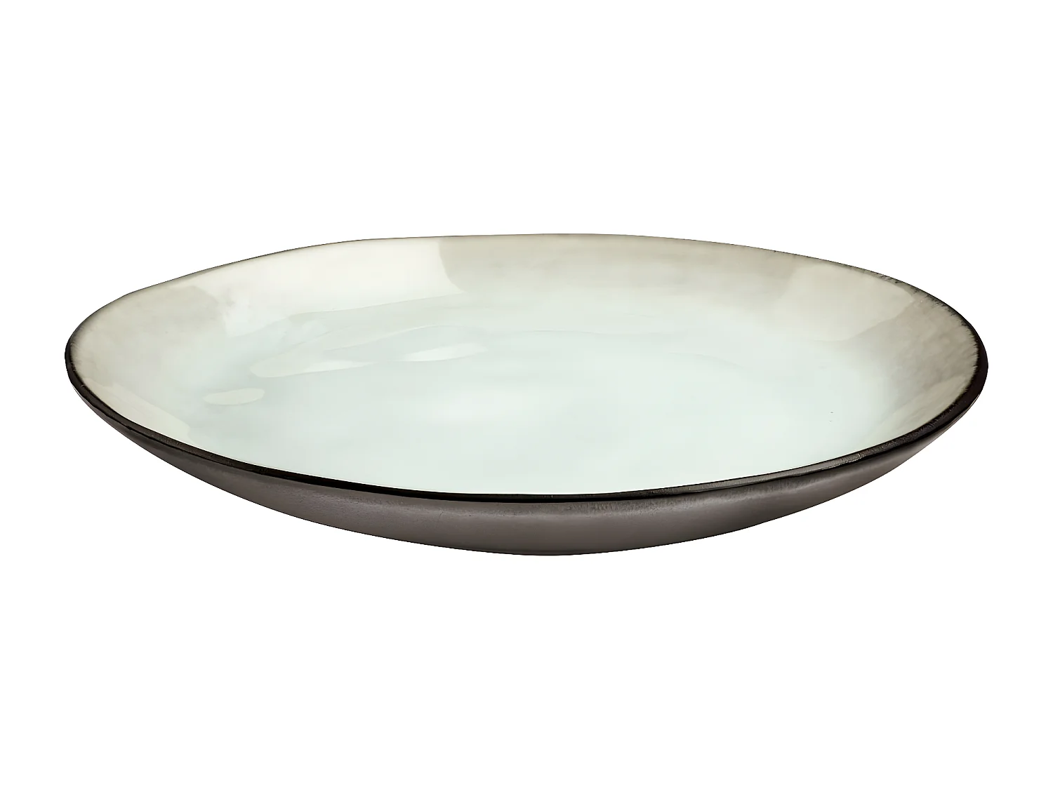 Flacher Teller Shadow Nacre 28 cm (Set von 6) - Reaktives Glasiertes Steingut - Braun