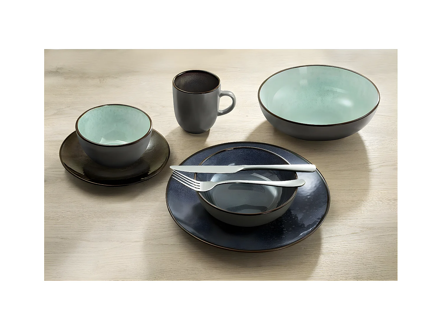 Feeling Bronze - Assiette salade et pâtes 18 cm (lot de 6)