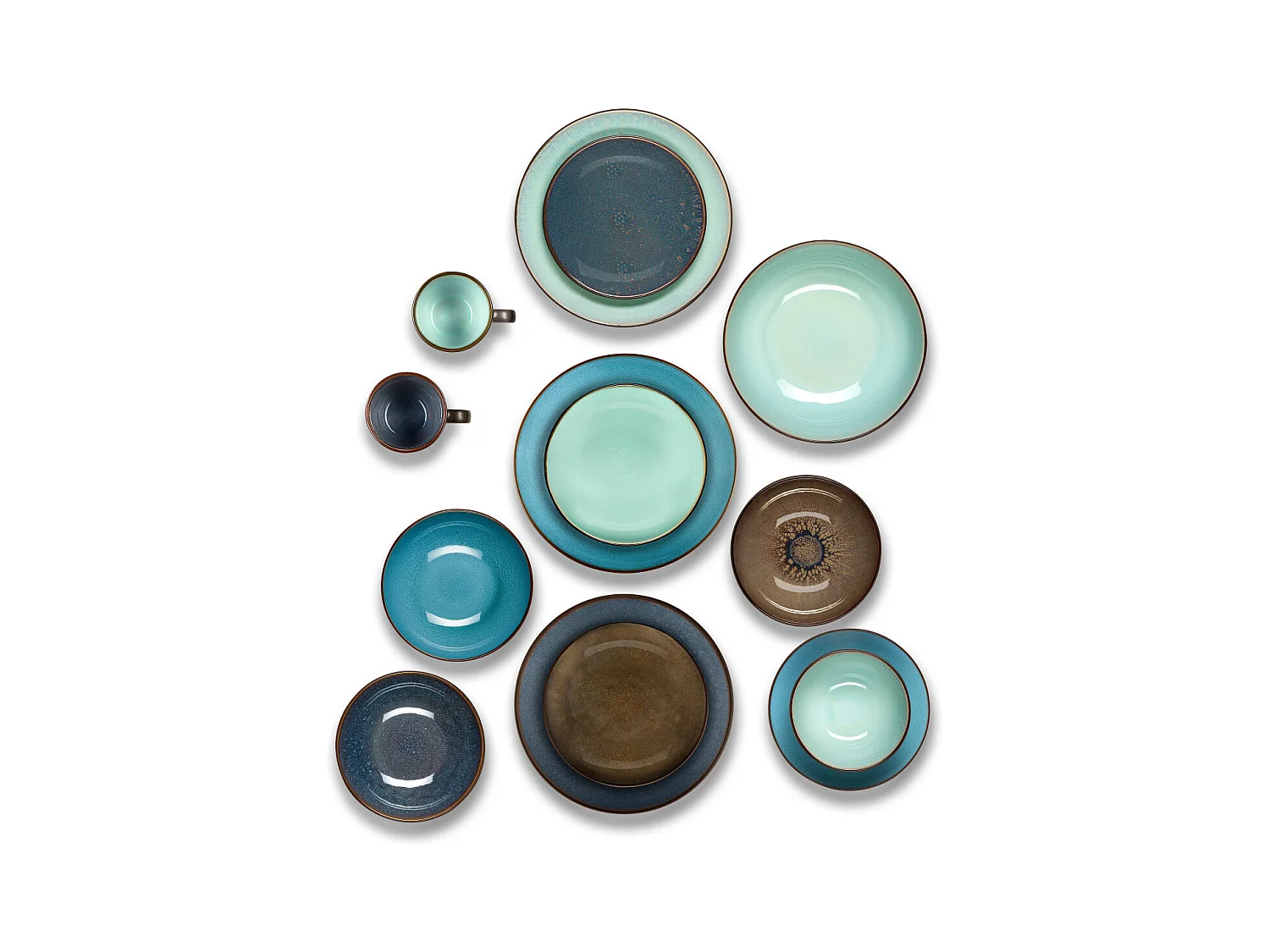 Feeling Turquoise - Assiette plate 26.5 cm (lot de 6)