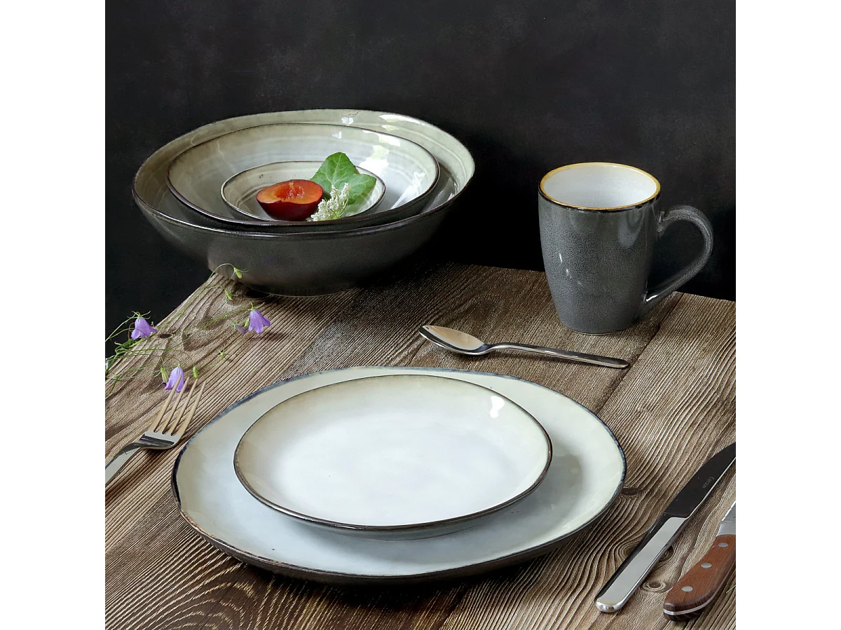 Shadow Nacre - Assiette creuse 19.5 cm (lot de 6)