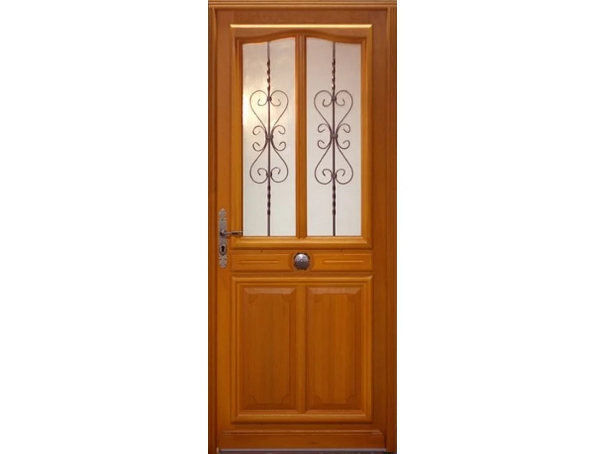 Porte d'entree Bois vitree, Carole, H,215xl,80 p, droit Cotes Tableau