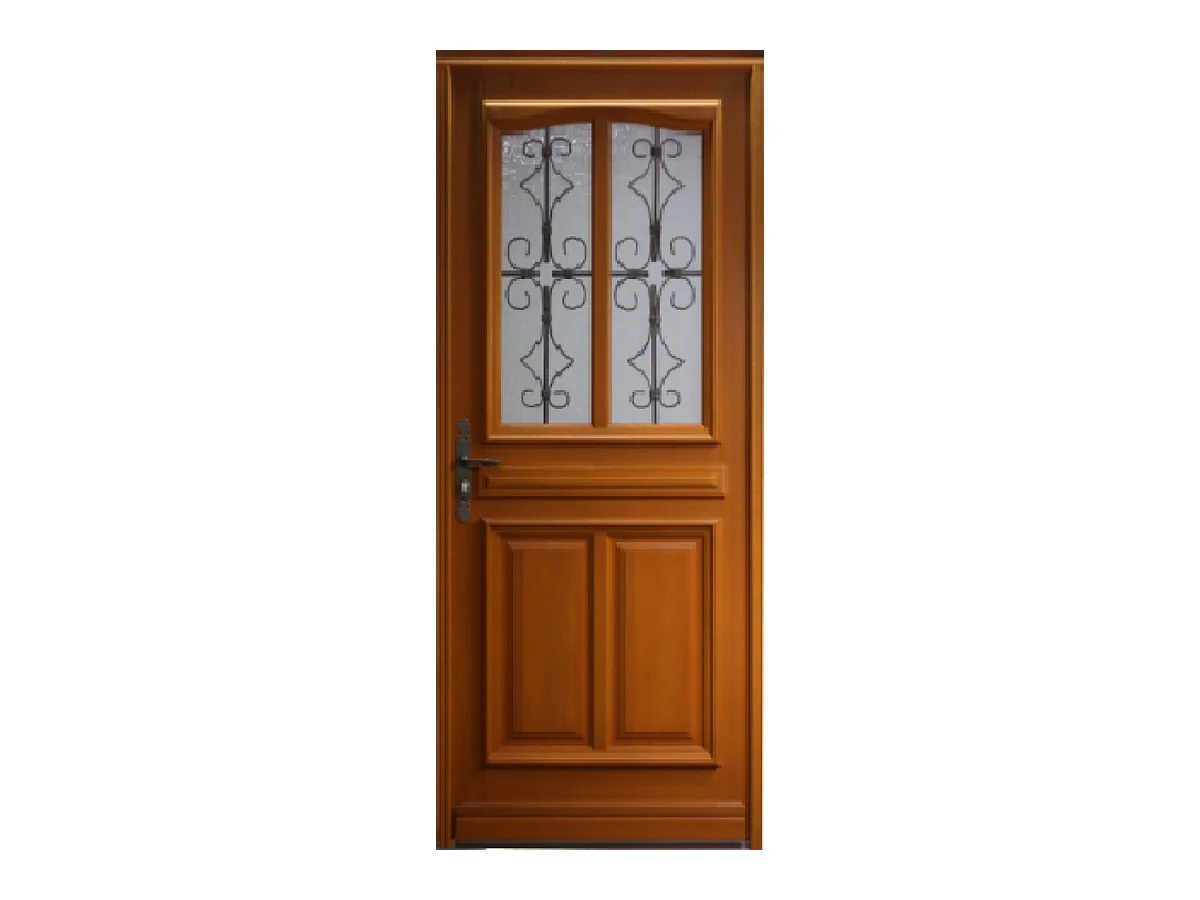 Porte D'Entrée Bois Vitrée, Manon, H,200Xl,90 P, Droit Côtes Tableau