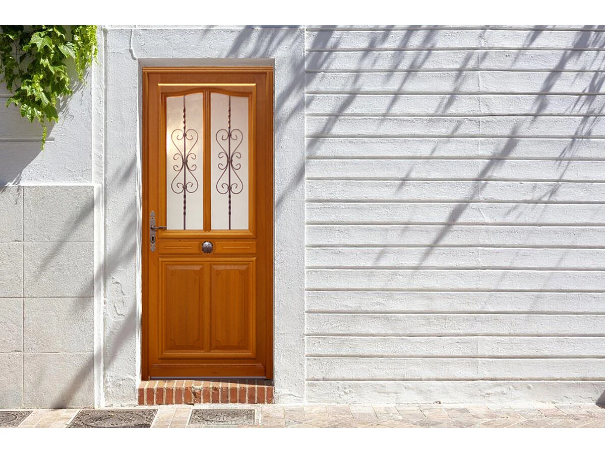 Porte d'entree Bois vitree, Manon, H,200xl,90 p, droit Cotes Tableau