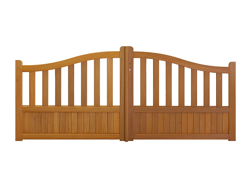 Portail En Bois Ajouree L3m X H1,10/1,30 Gd Menuiseries