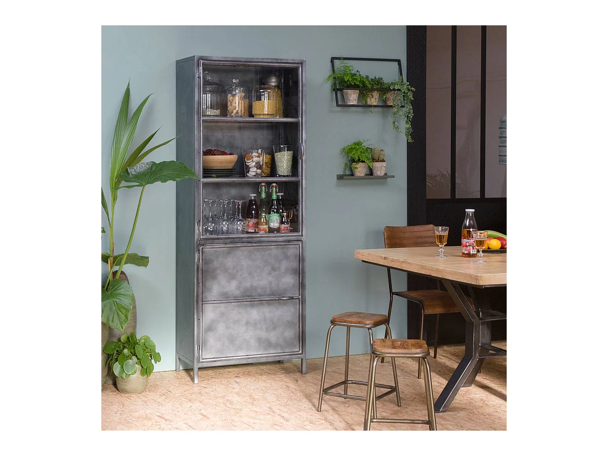 Petit vaisselier en métal Locker