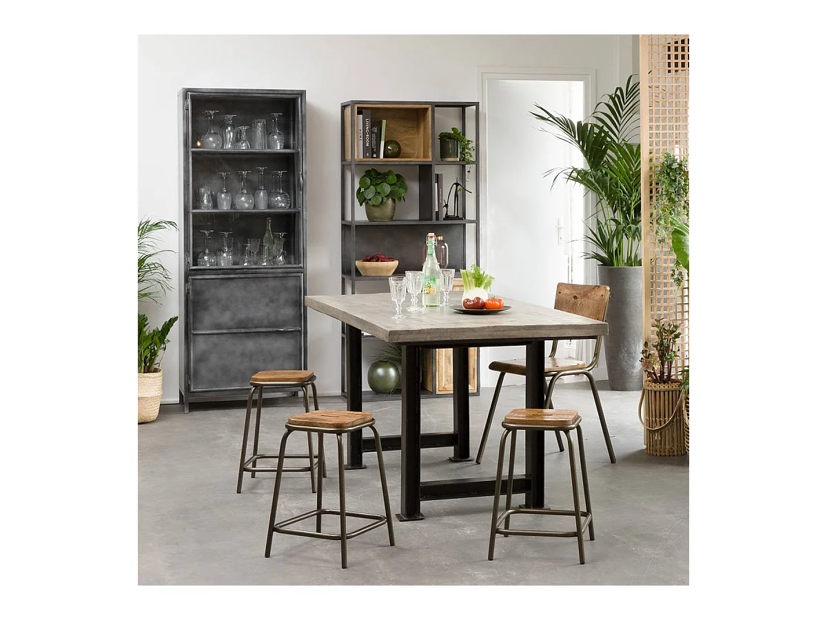 Petit vaisselier en métal Locker