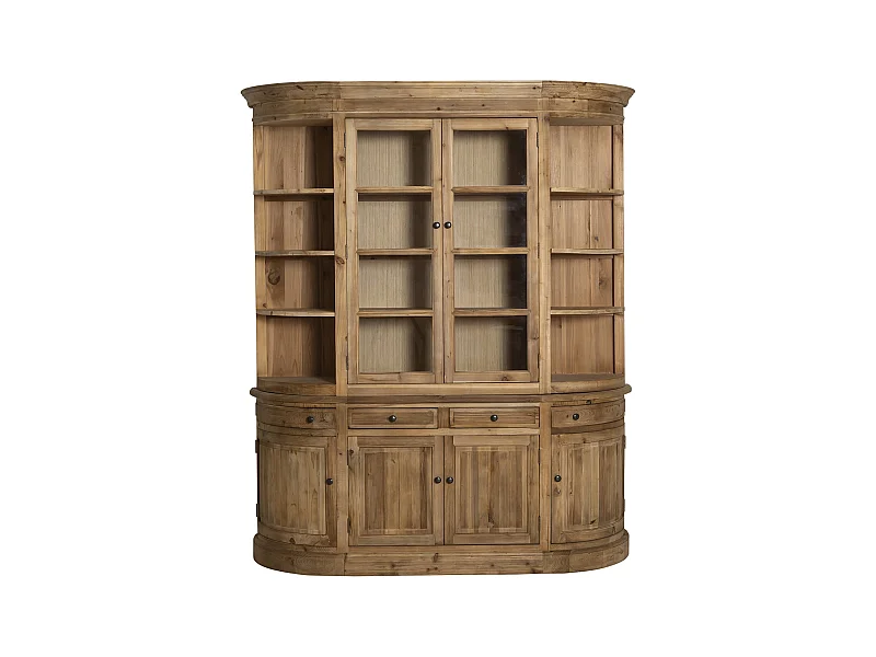 Vaisselier arrondi en bois recyclé Garance