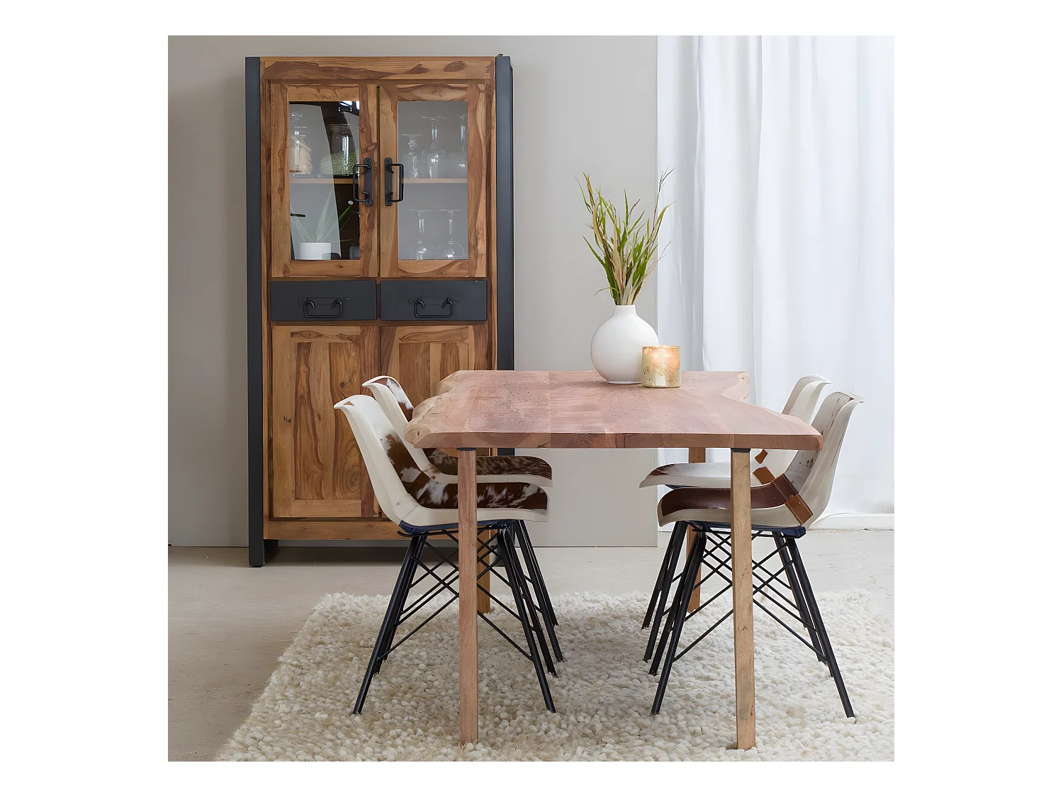 Vaisselier en bois d'acacia Havana