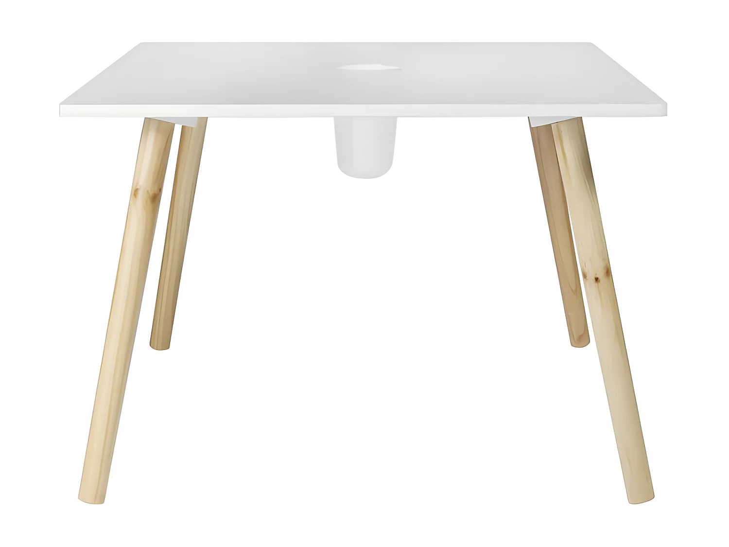 DRAWING - Table Carrée Enfant avec Pot à Crayons