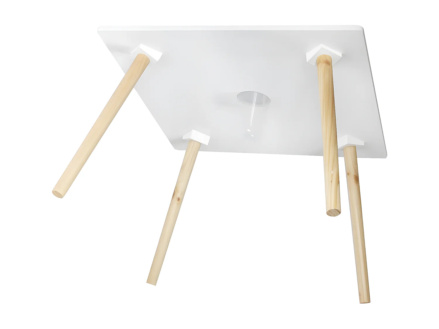 DRAWING - Table Carrée Enfant avec Pot à Crayons