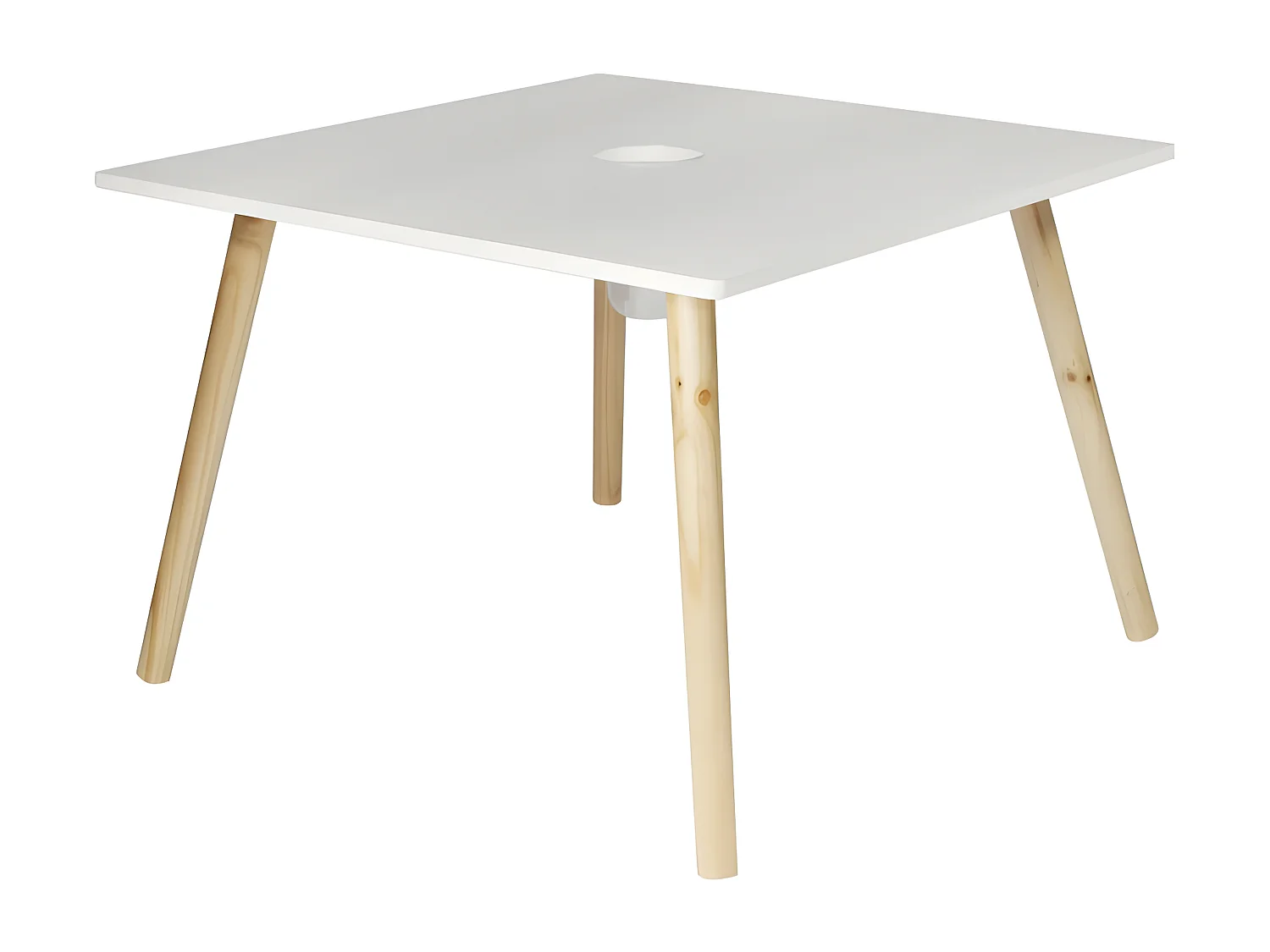 DRAWING - Table Carrée Enfant avec Pot à Crayons