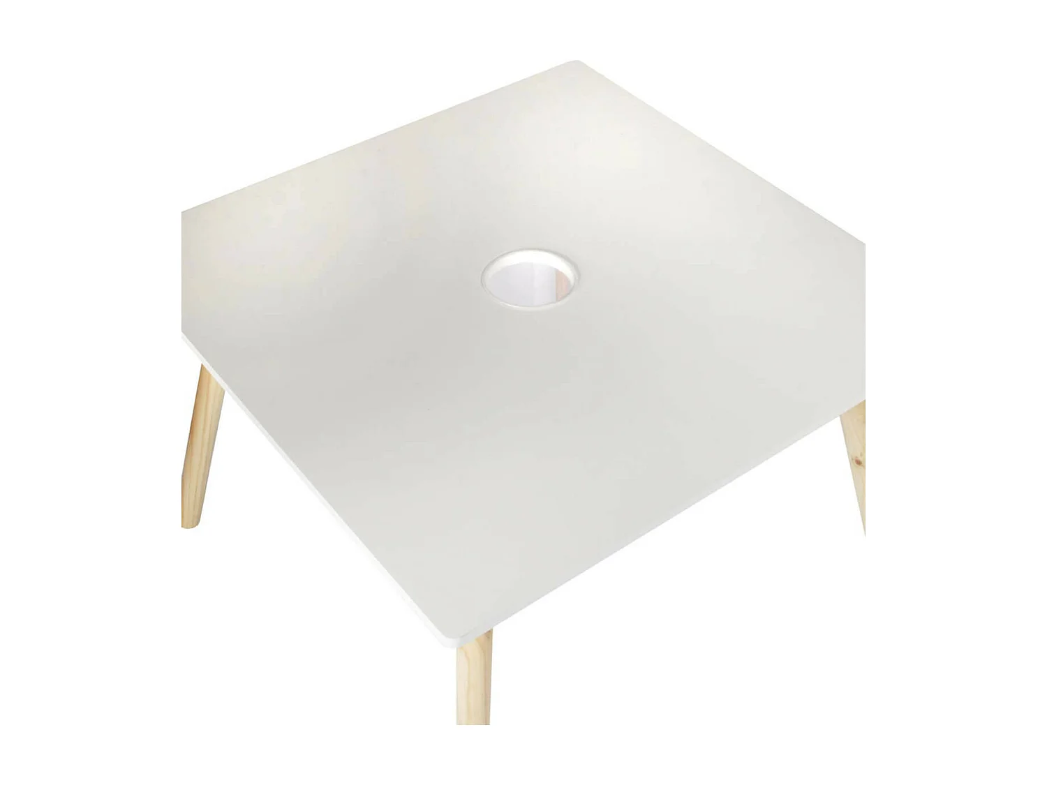 DRAWING - Table Carrée Enfant avec Pot à Crayons