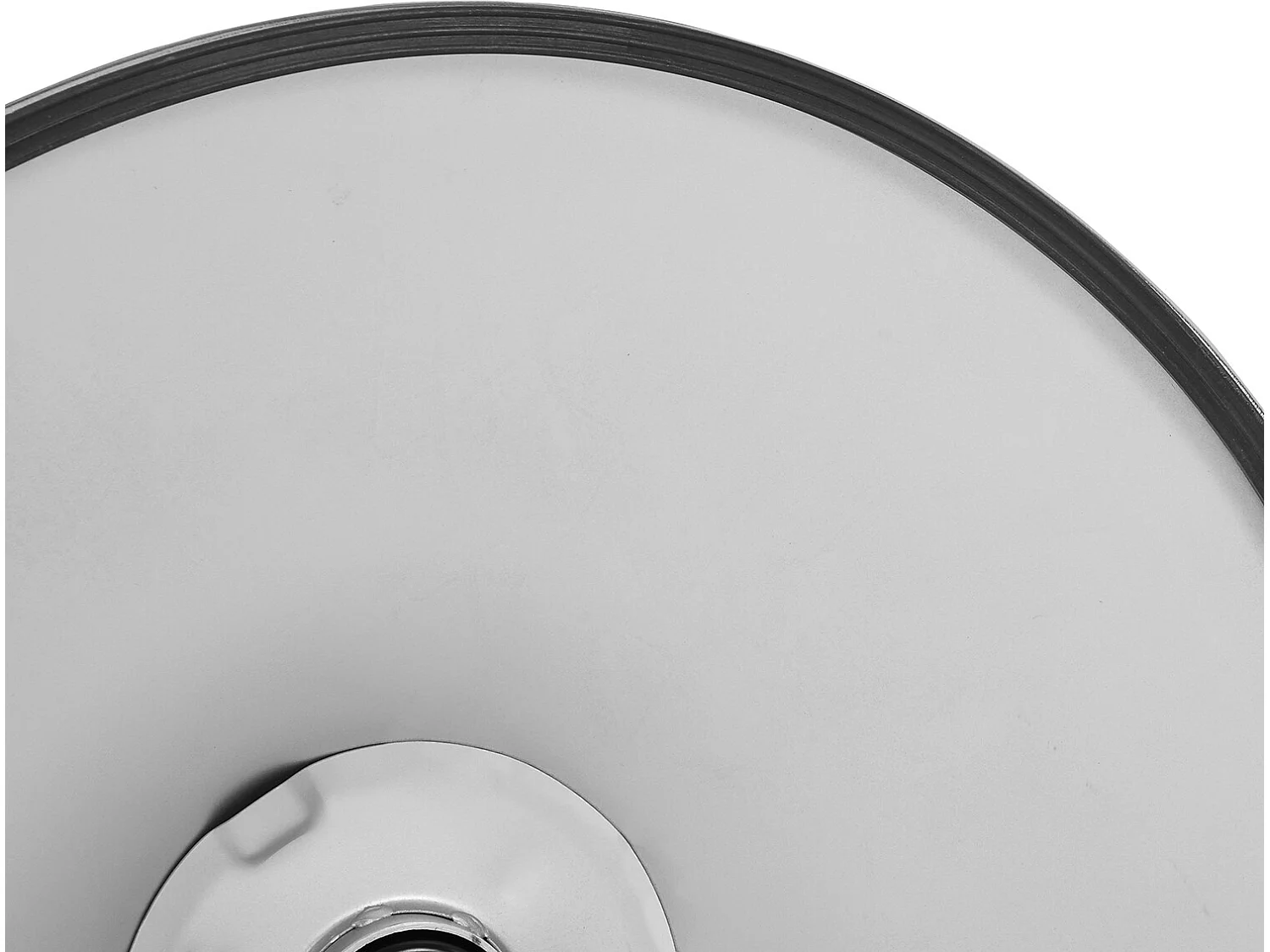 Table Bar Pub Ronde Hauteur Réglable Blanche avec Base Chrome 60-90cm