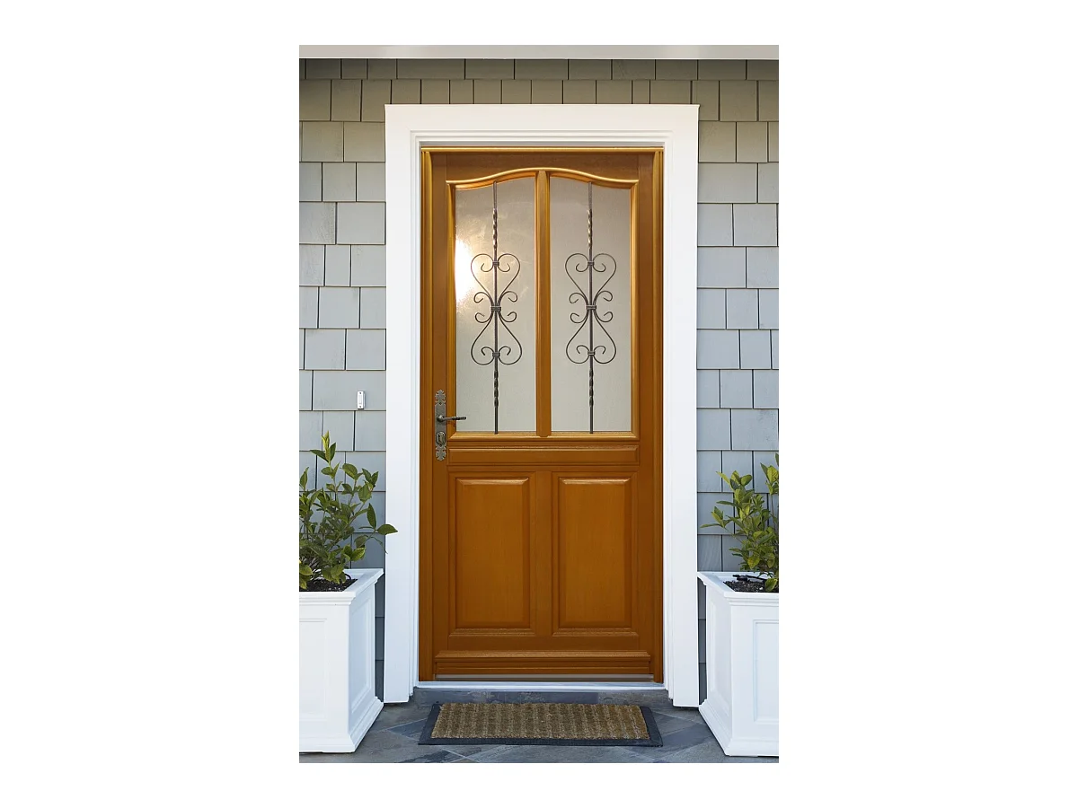 Porte d'entree Bois vitree, Sandy, H,215xl,90  p, droit Cote Tableau