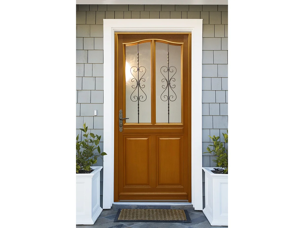 Porte d'entree Bois vitree, Sandy, H,215xl,90 p, droit Cote Tableau