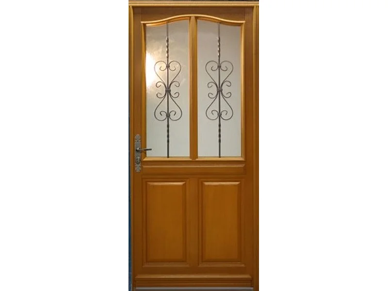 Porte d'entree Bois vitree, Sandy, H,215xl,90 p, droit Cote Tableau