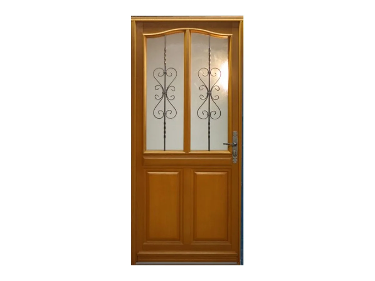Porte d'entree Bois vitree, Sandy, H,215xl,90  p,gauche  Cote Tableau