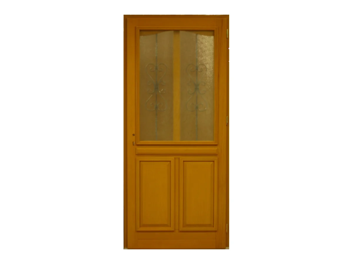 Porte d'entree Bois vitree, Sandy, H,215xl,90  p,gauche  Cote Tableau