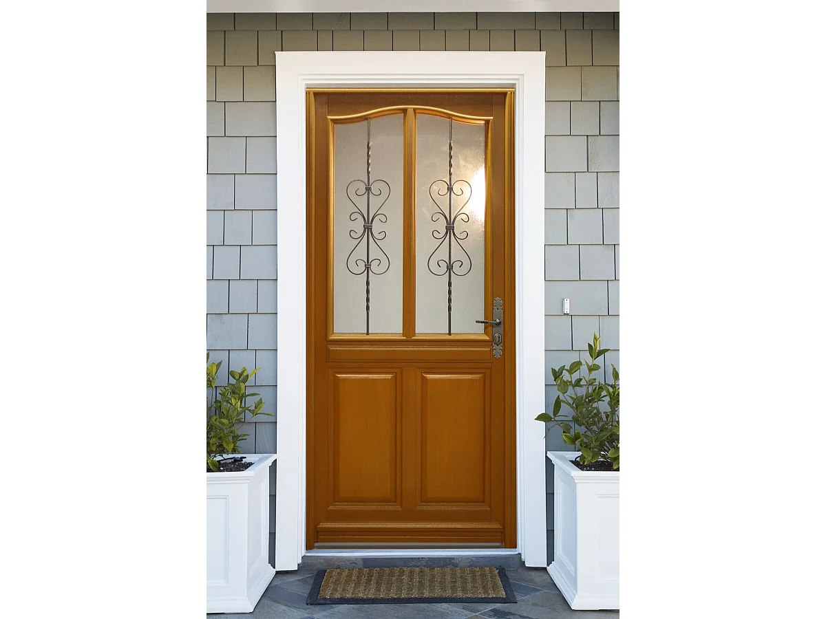 Porte d'entree Bois vitree, Sandy, H,215xl,90 p,gauche Cote Tableau