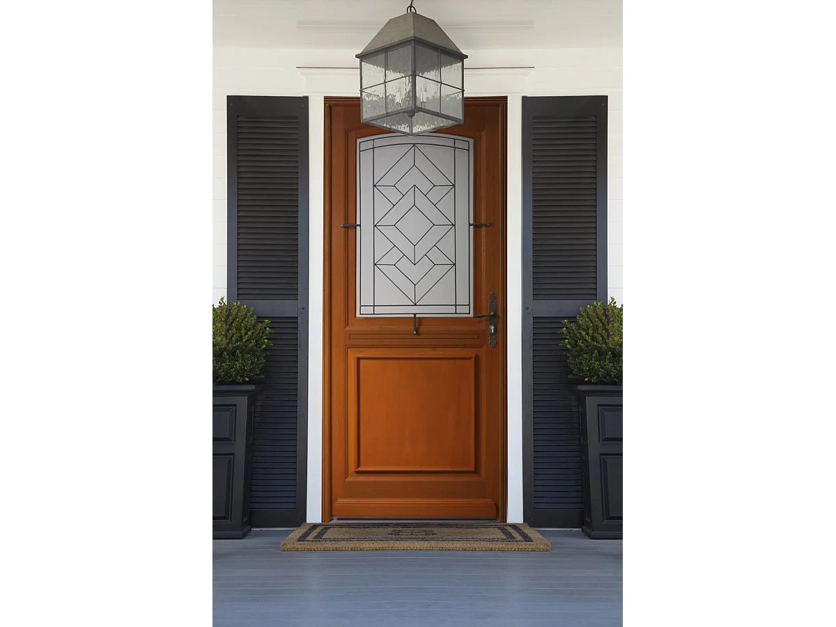 Porte D'entrée Bois Vitrée Elma, H.215xl.90 Côte Tableau P.gauche Gd Menuiseries