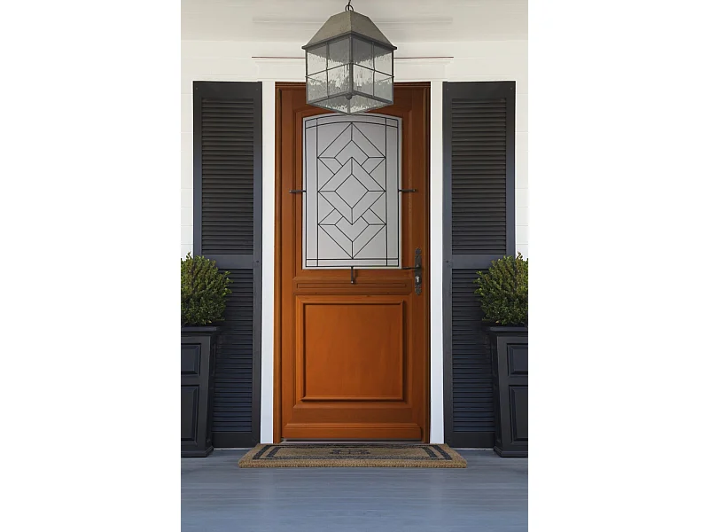 Porte D'entrée Bois Vitrée Elma, H.215xl.90 Côte Tableau P.gauche Gd Menuiseries