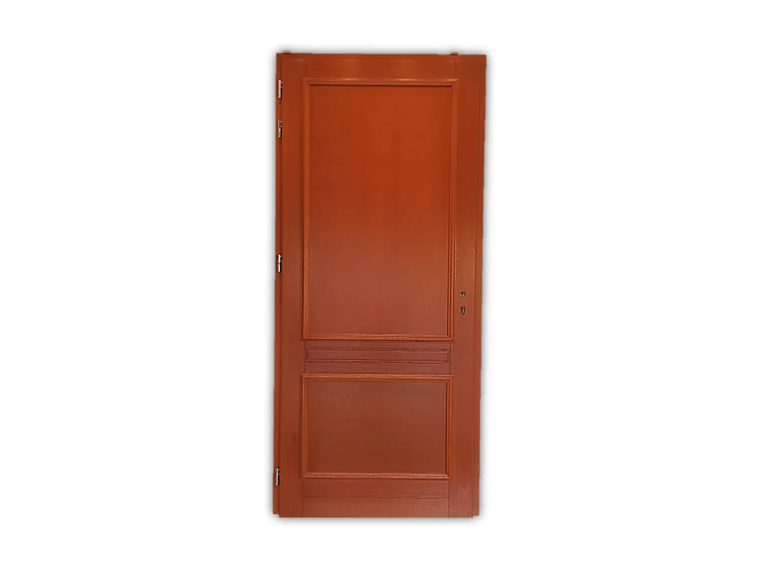 Porte d'entree Bois Pleine, Safran, H,215xl,90 p, droit Cotes Tableau