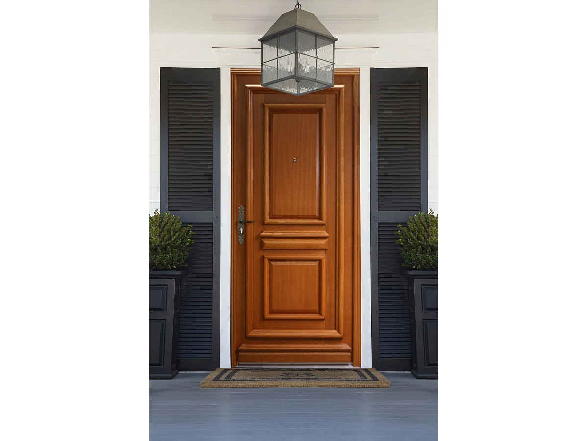 Porte d'entree Bois pleine, Tahi 1, H,215xl,90 p, droit Cotes Tableau