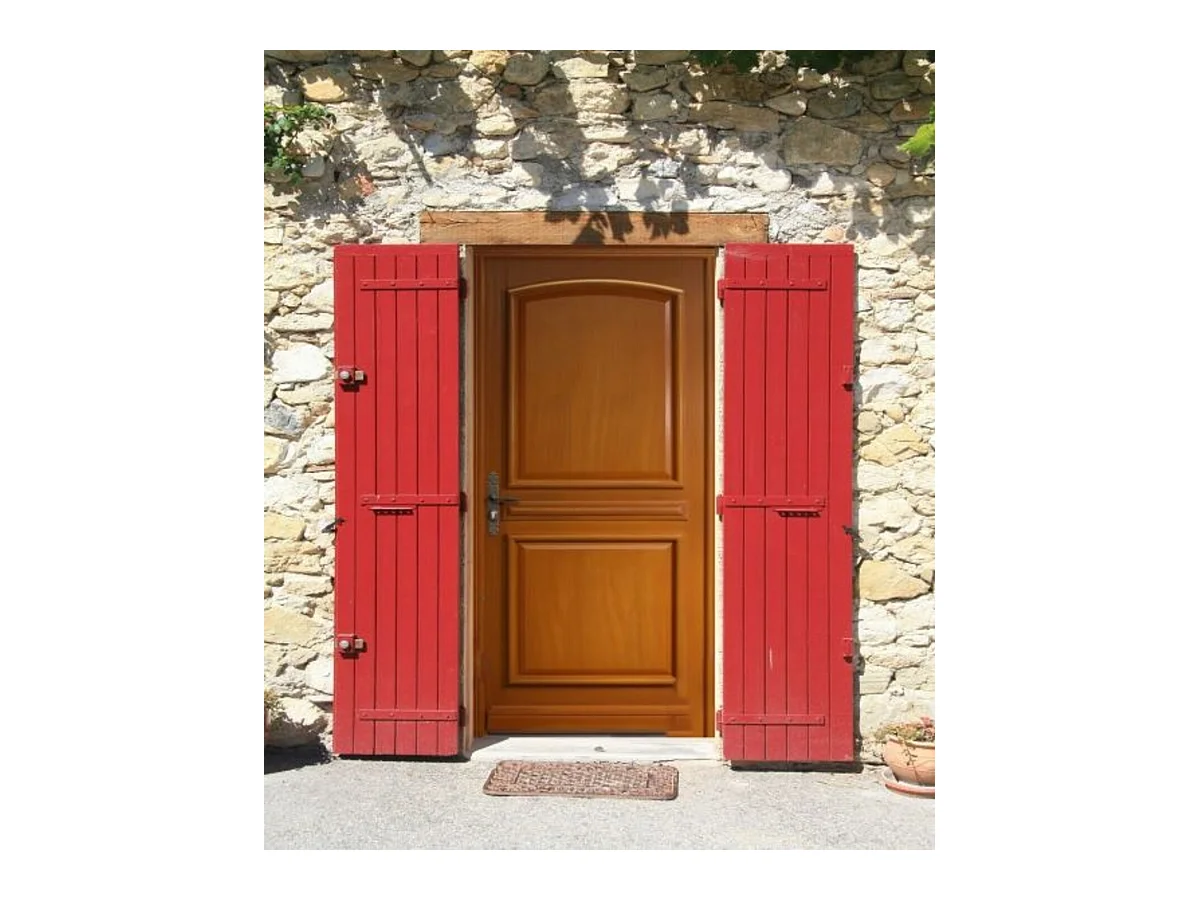 Porte D'Entrée Bois Pleine, Garnier, H,215Xl,90 P, Droit Cote Tableau