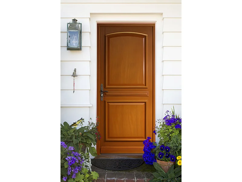 Porte D'Entrée Bois Pleine, Garnier, H,215Xl,90 P, Droit Cote Tableau