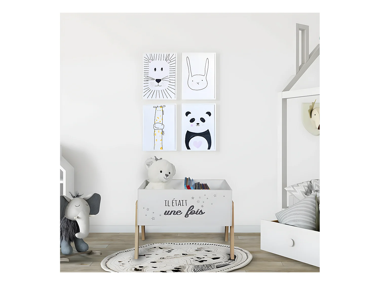 HISTORIA - Bac à Livres Enfant Motif Etoiles