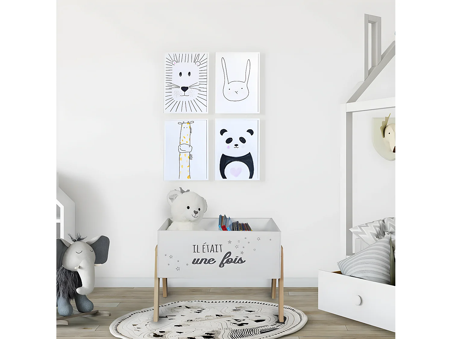 HISTORIA - Bac à Livres Enfant Motif Etoiles