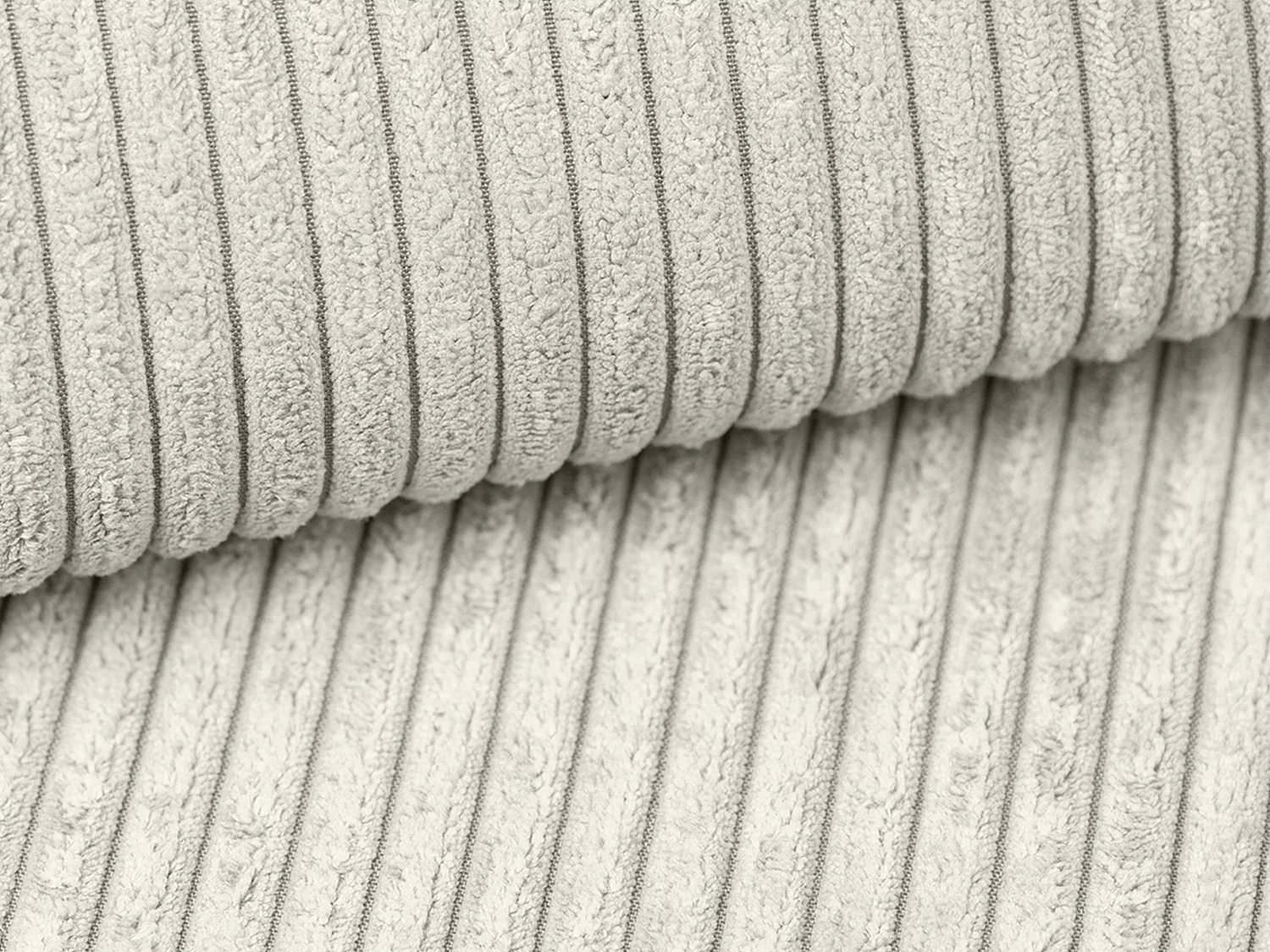 Große Wohnlandschaft - Ecke rechts - Mit Schlaffunktion - Cord - Beige - AMELIA