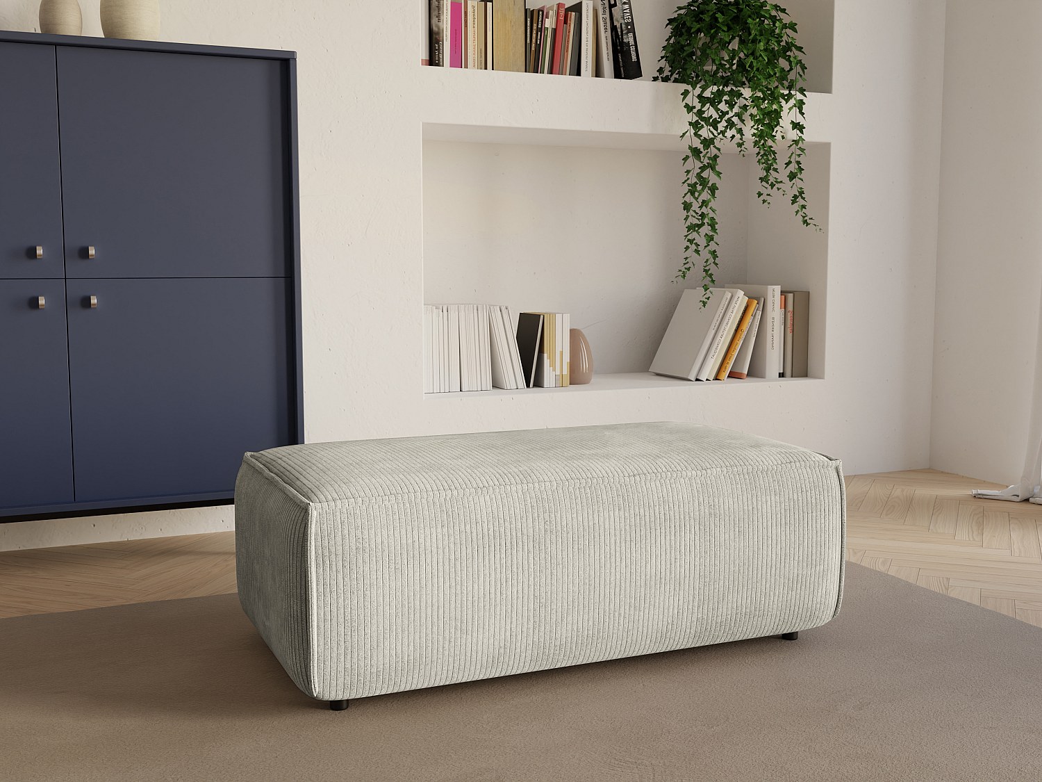 Vente-unique Hocker - Cord - Beige - Amelia