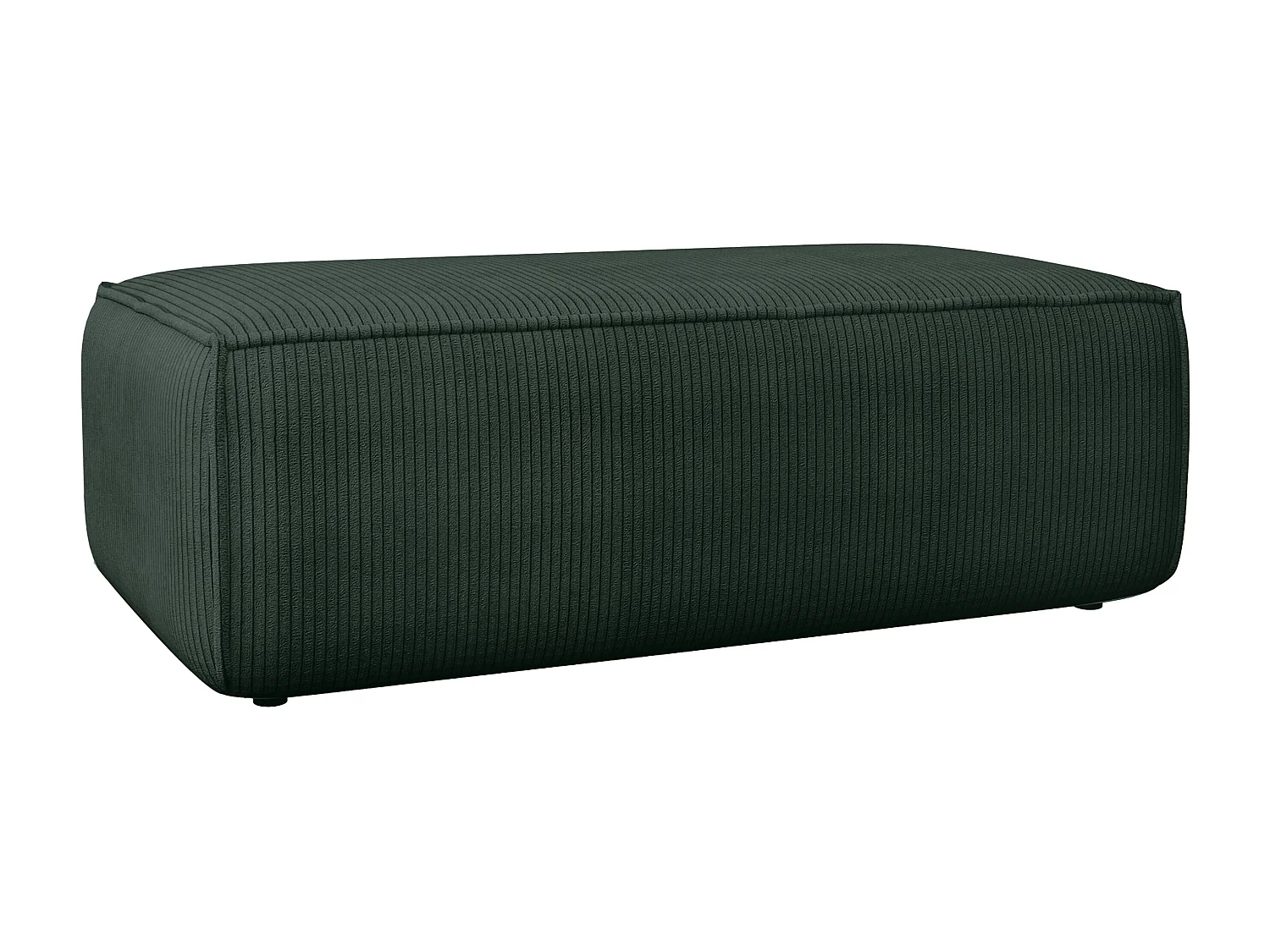 Pouf in Velluto a coste Verde abete AMELIA