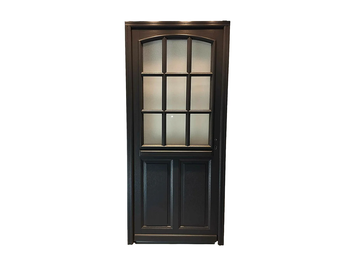 Porta d'ingresso in legno Exo modello 'Alicia' 215X90 Tavola laterale sinistra a spinta senza maniglia