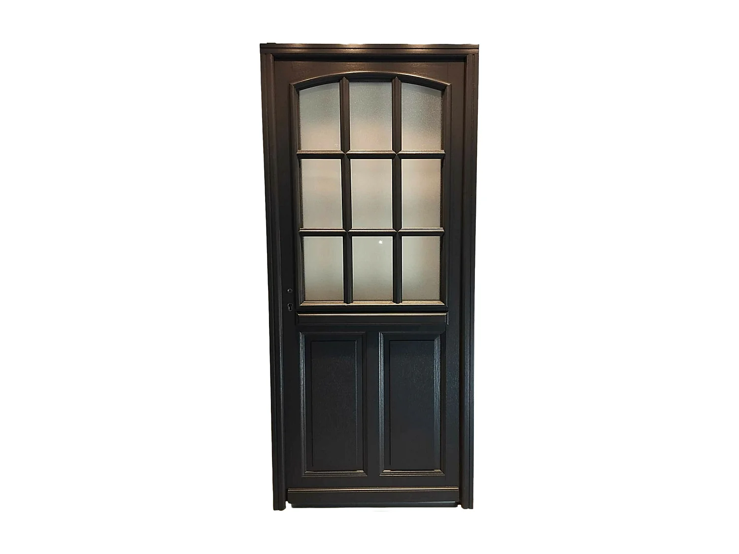 Porta d'ingresso in legno Exo modello 'Alicia' 215X90 Tavola laterale destra senza maniglia