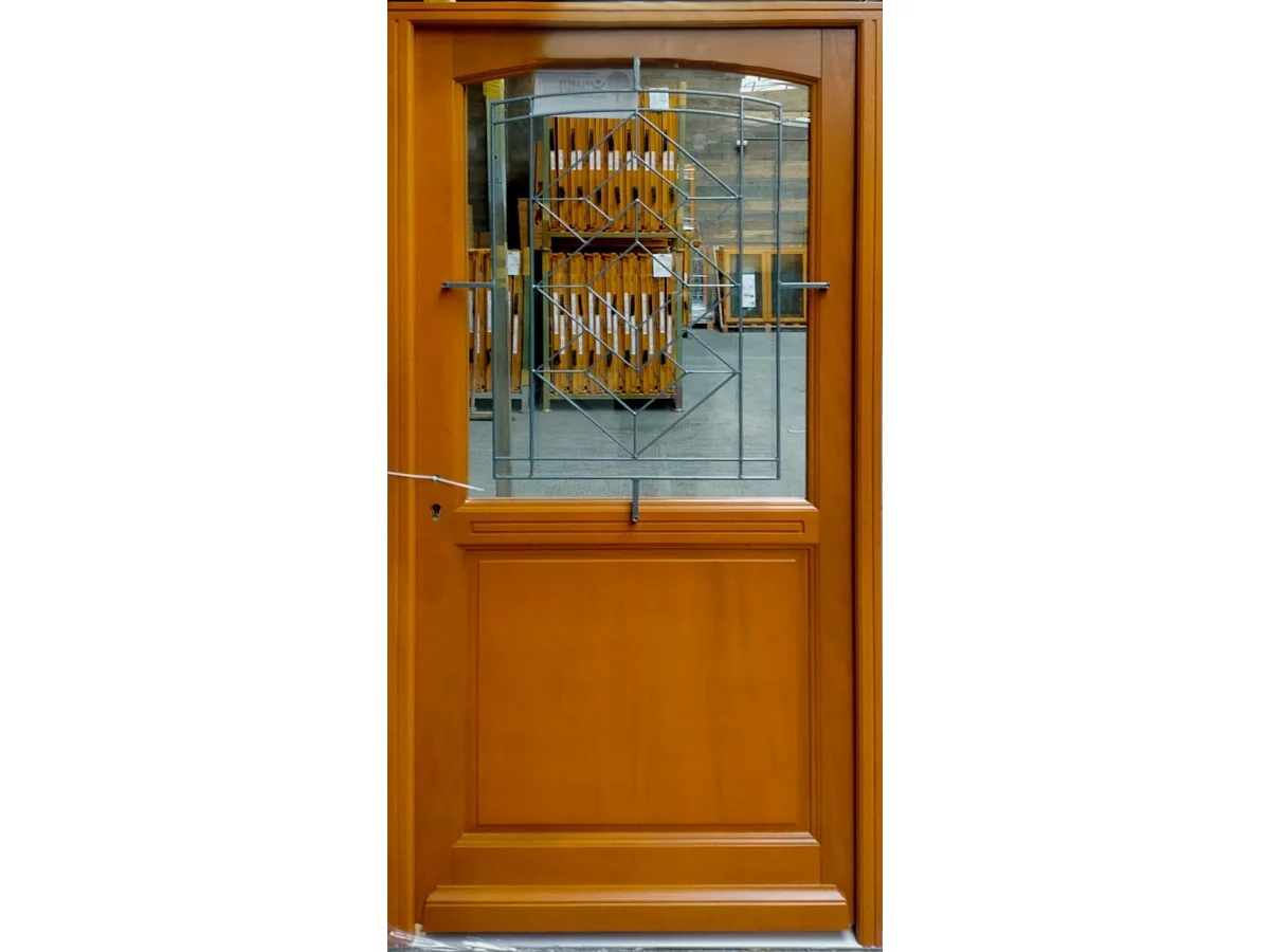 Porte D'entrée Bois Vitrée, Elioth, H.215xl.90 Côte Tableau P.droit Gd Menuiseries