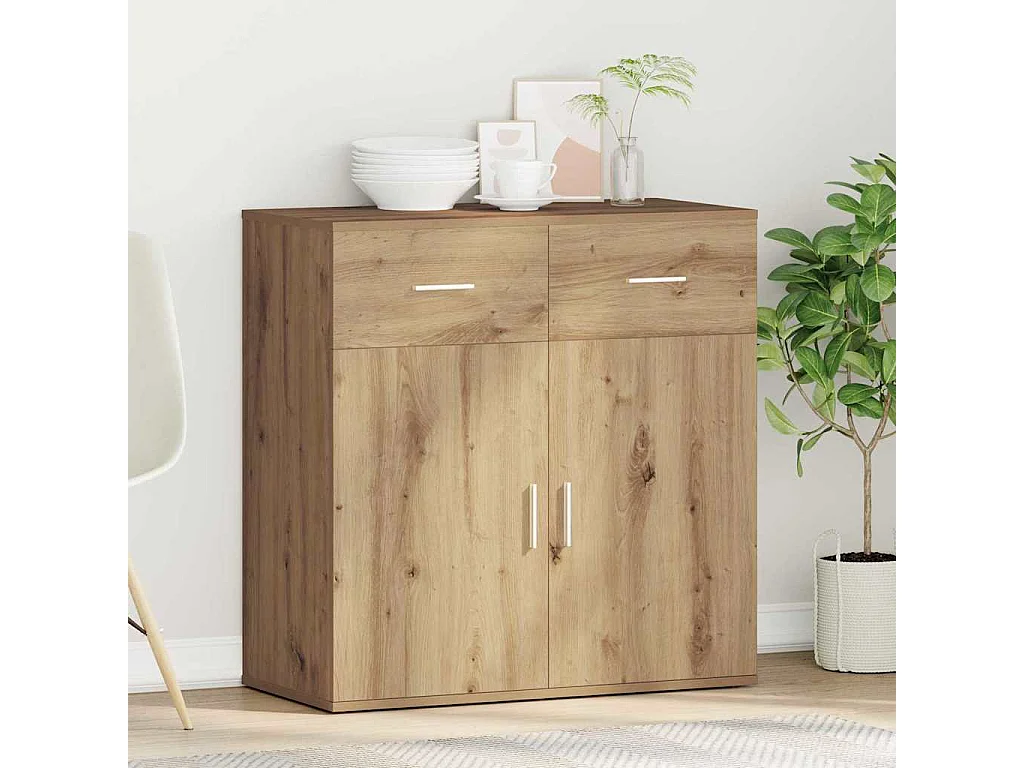 Buffet | Sideboard | Dressoir met lade Artisan Eiken 78 x 38 x 80 cm Bewerkt hout