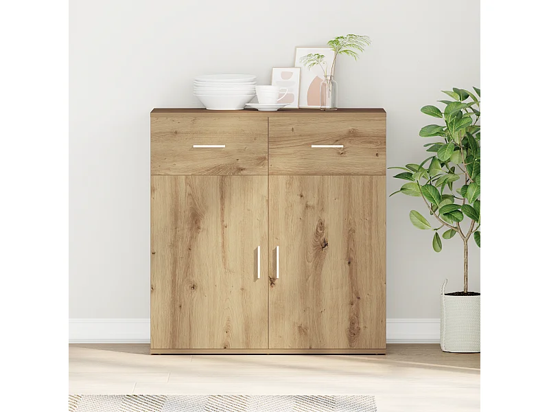 Buffet | Bahut | Meuble de rangement chêne artisanal 79 x 38 x 80 cm Bois d'ingénierie