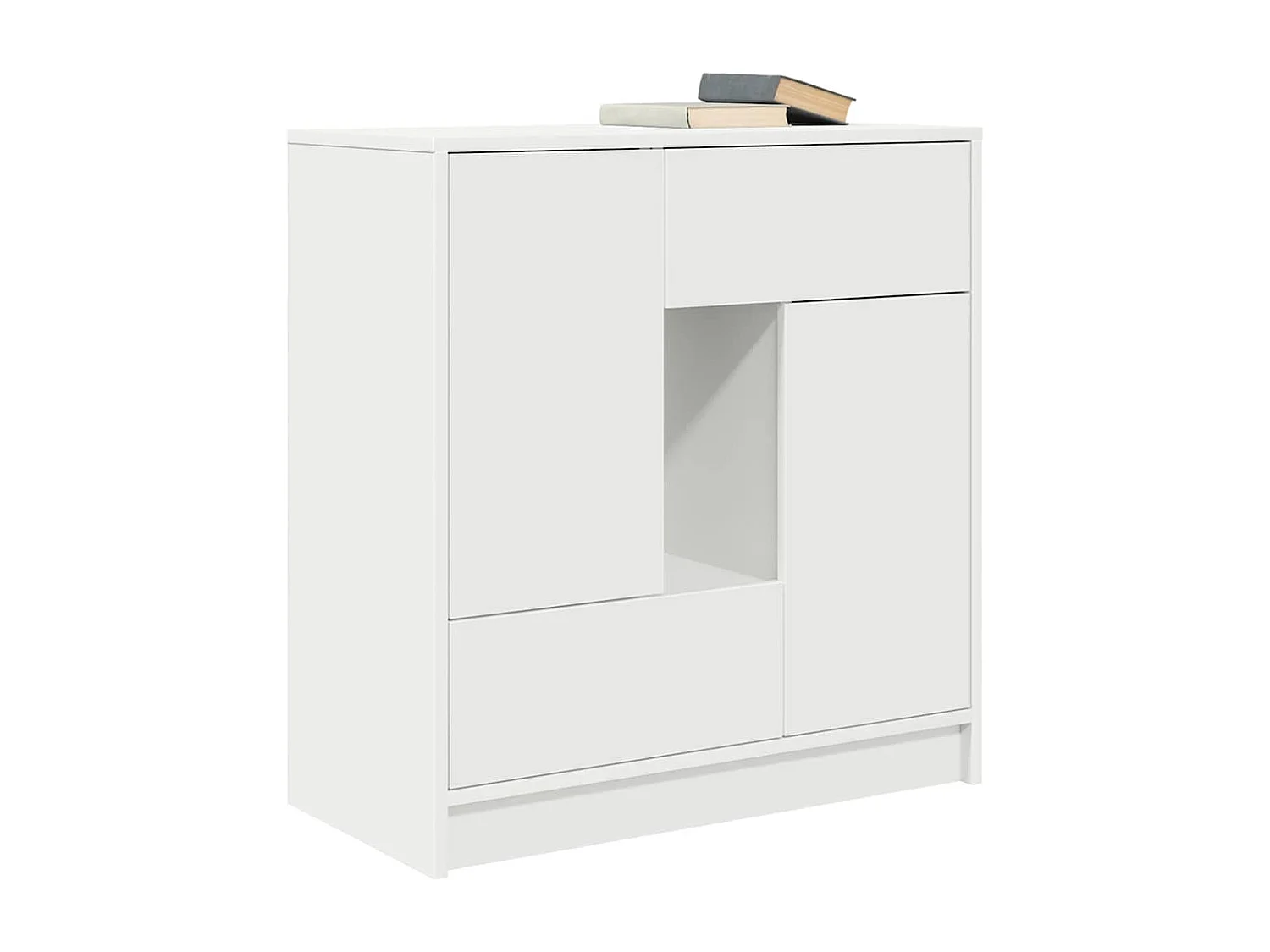 Buffet | Commode à tiroir | Meuble de rangement avec tiroirs et portes blanc 70,5x34x74,5 cm