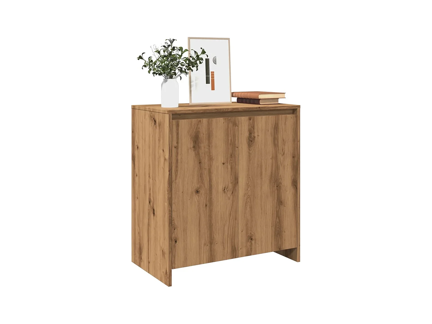 Buffet | Bahut | Meuble de rangement chêne artisanal 70x41x75 cm bois d'ingénierie