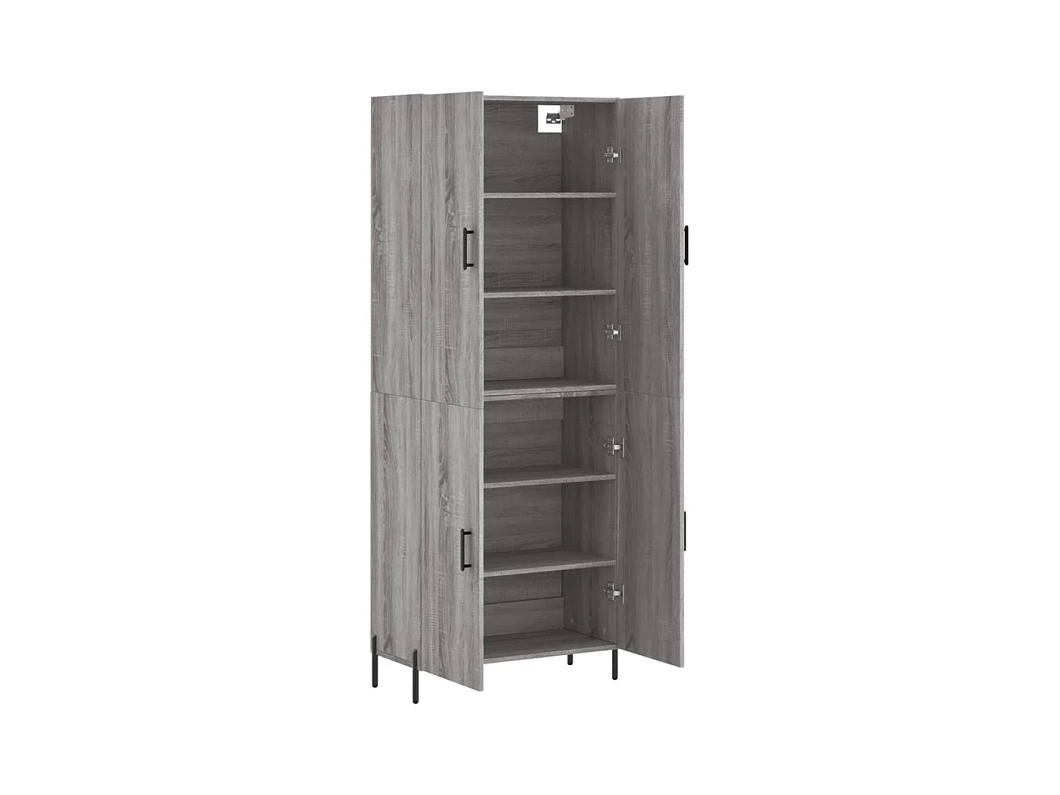 Buffet | Bahut | Meuble de rangement haut Sonoma gris 69,5x34x180 cm Bois d'ingénierie