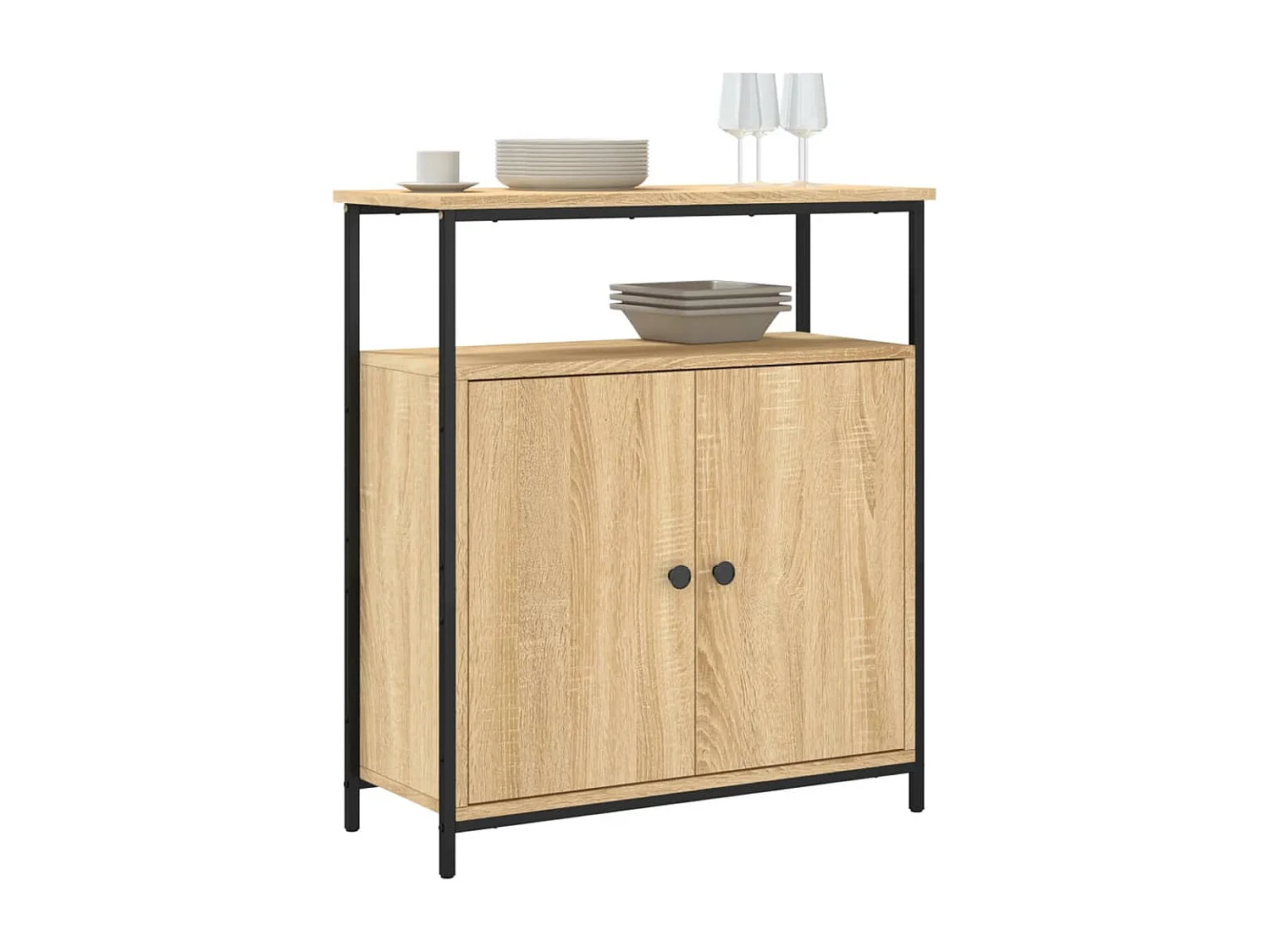 Credenza | Buffet | Armadio Rovere Sonoma 70x30x80 cm in Legno Multistrato