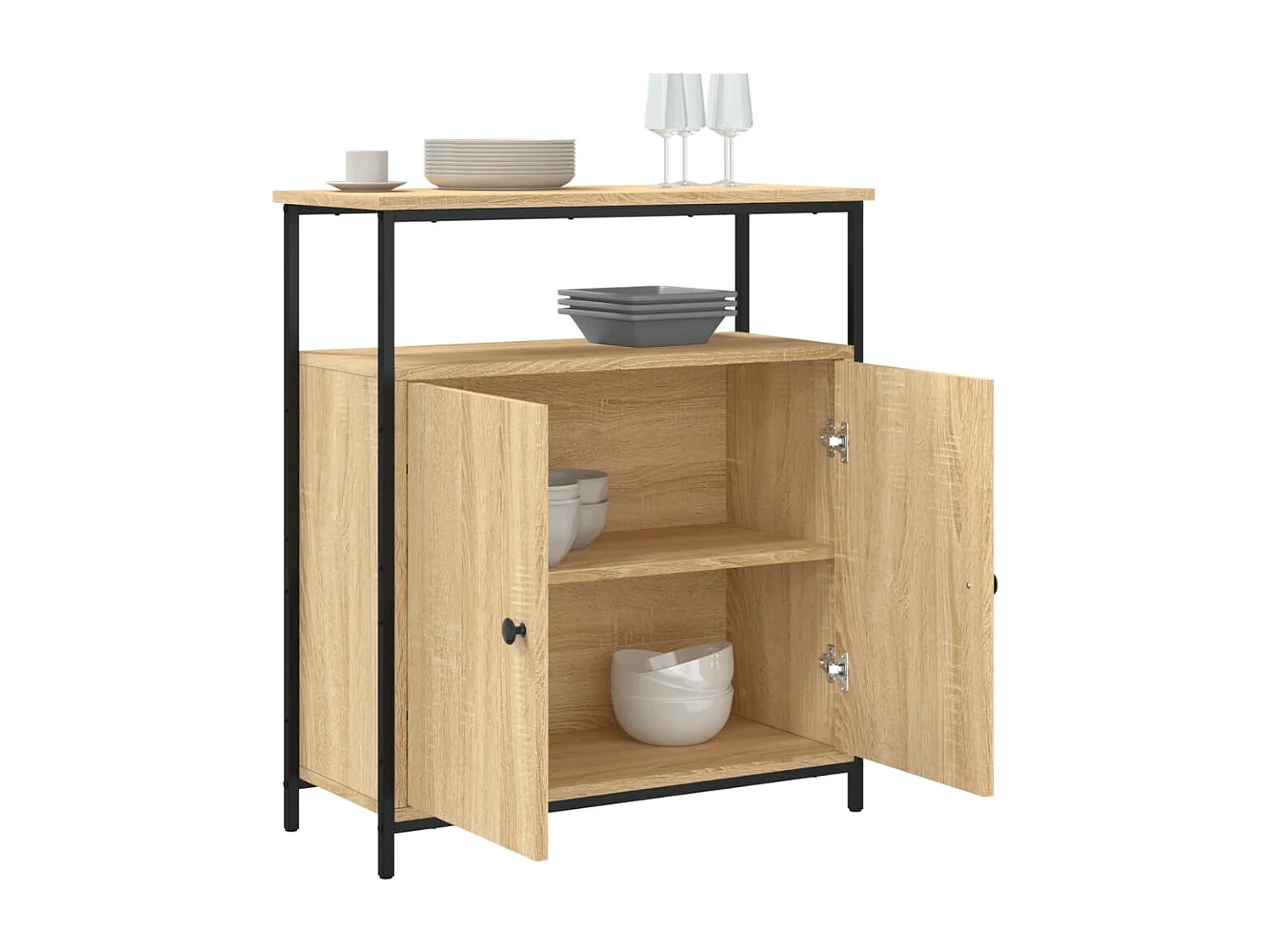 Credenza | Buffet | Armadio Rovere Sonoma 70x30x80 cm in Legno Multistrato