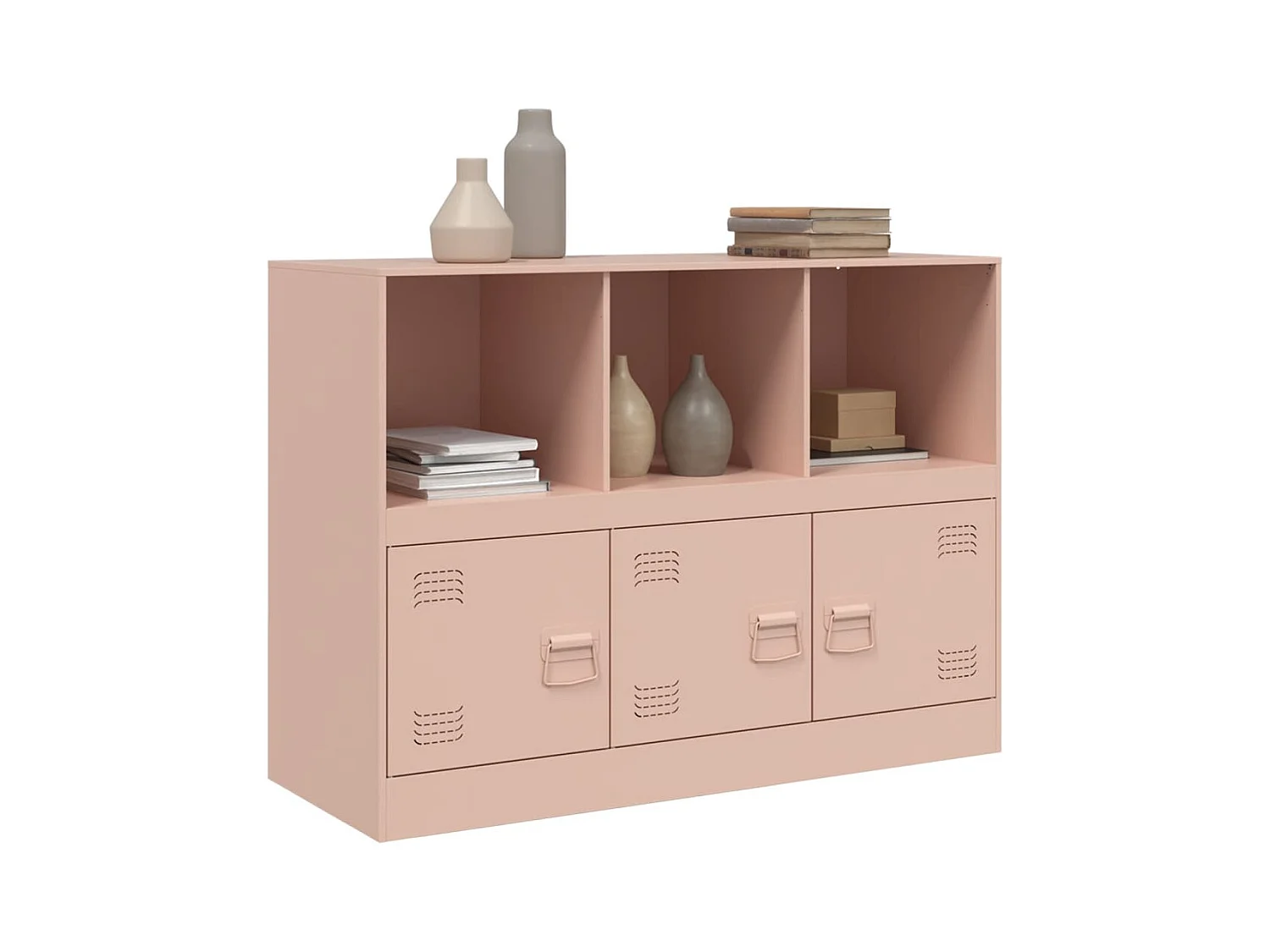 Credenza | Buffet | Armadio Rosa 99x39x73 cm in Acciaio