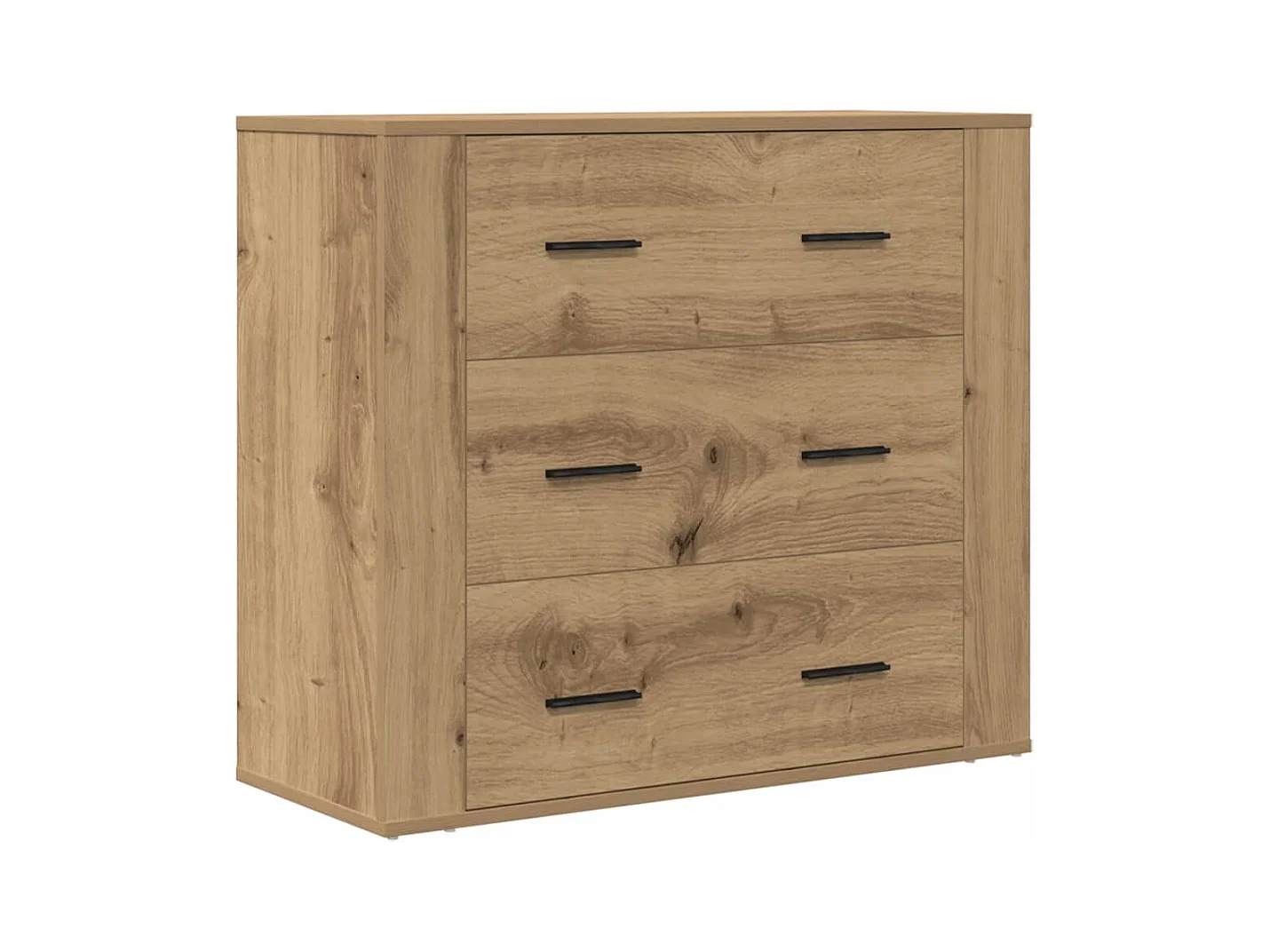 Buffet | Bahut | Meuble de rangement chêne artisanal 80x33x70 cm bois d'ingénierie